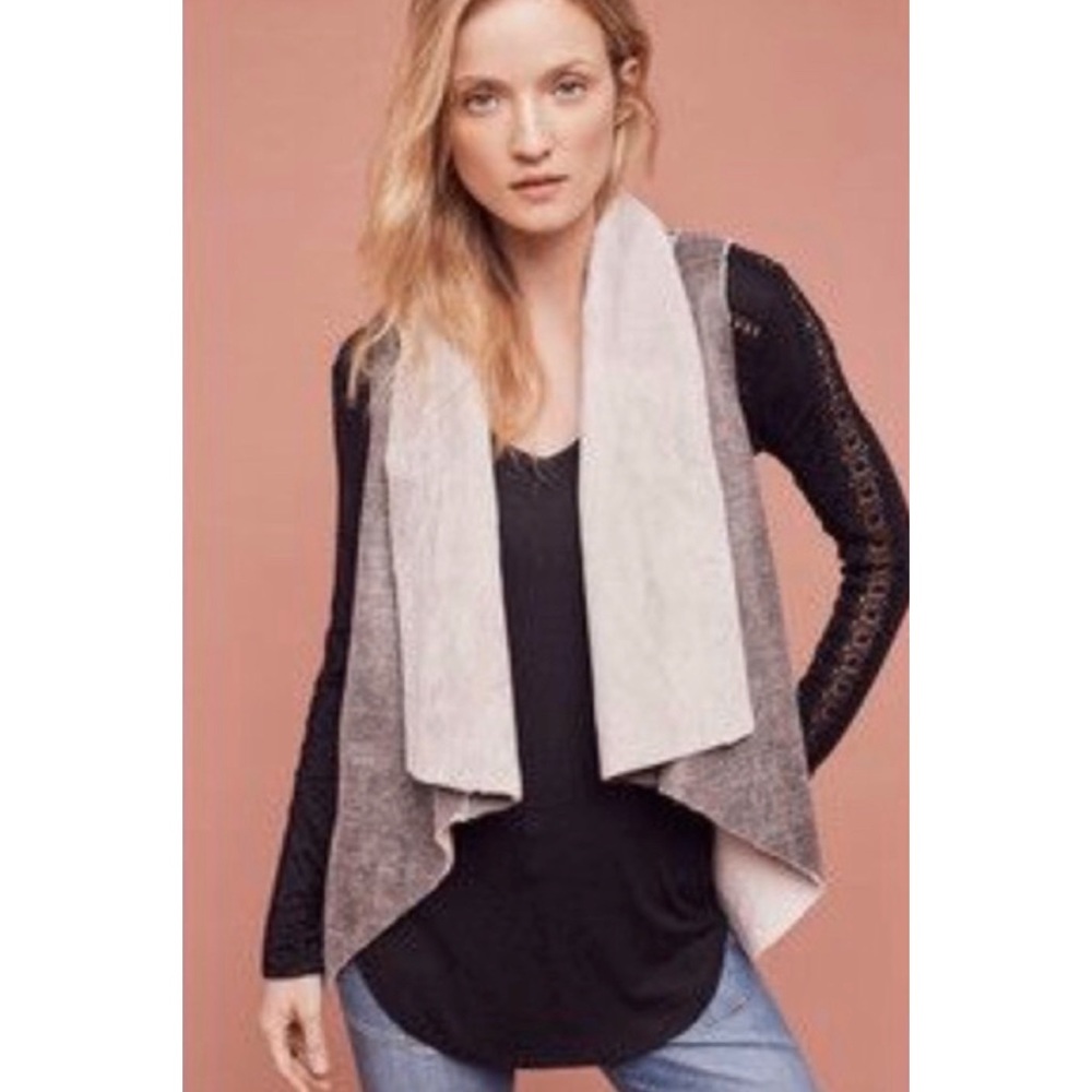 Anthropologie faux fur vest